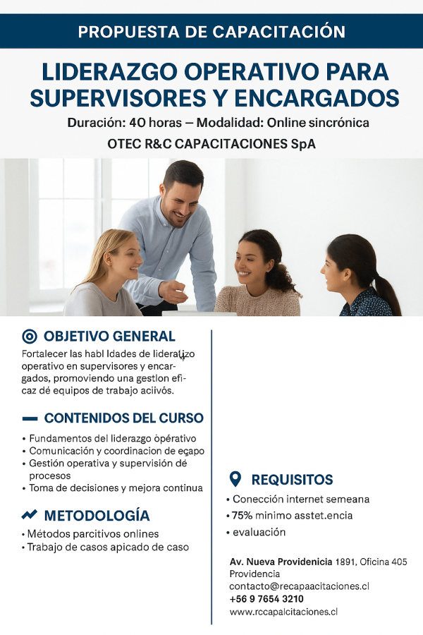 Liderazgo Operativo para Supervisores y Encargados